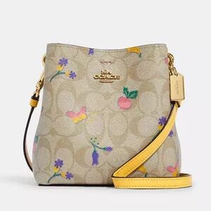 Coach Mini Town Bucket Bag In Signature Canvas With Dreamy Veggie Print